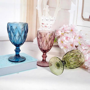 Sample Available Colorful Vintage Wine <strong>Glasses</strong> Amber Wedding Factory Wholesale Manufacturer <strong>Blue</strong> Minimalist Colored <strong>Glass</strong> Water Goblet - Product Image 2