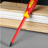 Tournevis cruciforme isolé VDE 1000V Deli DL518150 PH3x150mm Cr-V à pointe magnétique pour travaux électriques sous tension