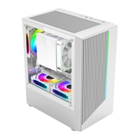 JNP kustom casing Gamer Mid Tower PC Micro ATX catu daya pendingin sistem pendingin air kipas komputer