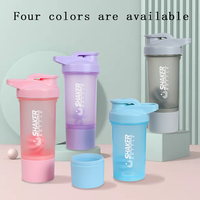Bouteille de sport 500 ml avec boule mélangeuse pour protéines et boissons, prix usine entrepôt étranger B30-0082