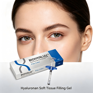 BioHyalux Fine Lines Acide Hyaluronique Remplisseur Dermique 20mg/mL 1mL pour Contouring <span class=keywords><strong>des</strong></span> Pattes d'Oie et du <span class=keywords><strong>Contour</strong></span> <span class=keywords><strong>des</strong></span> <span class=keywords><strong>Yeux</strong></span> Solution CE - Product Image 5