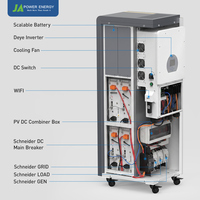 Système de stockage d'énergie solaire JApower 8kW 16kWh monophasé tout-en-un ESS avec onduleur hybride Deye intégré 51.2V LiFePO4