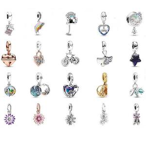 Pulseras de Plata de Ley 925 de Alta Calidad, Accesorios de Joyería para Mujer, Dijes de Estrella y Margarita, Venta al Por Mayor, Marca HaYa - Product Image 1