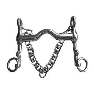 Derby Twisted Stainless Steel Snaffle Bit Horse Ring Hollow Jointed Mouth Loose O Ring Horse Bit for Equestrian Supplies