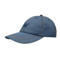 Venta al por mayor Sport Fit suave gorra de béisbol lavado Denim algodón Velcro ajustable bordado Logo personalizado papá sombrero Denim gorra de béisbol