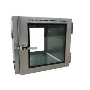 Caja de paso de laboratorio médico para Transfer a través de ventana, casillero eléctrico para habitación limpia, estándar ISO 5, Sus304