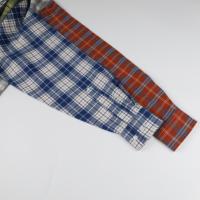 T-shirts à manches longues amples et droits pour hommes, style streetwear, 100% coton, patchwork contrasté