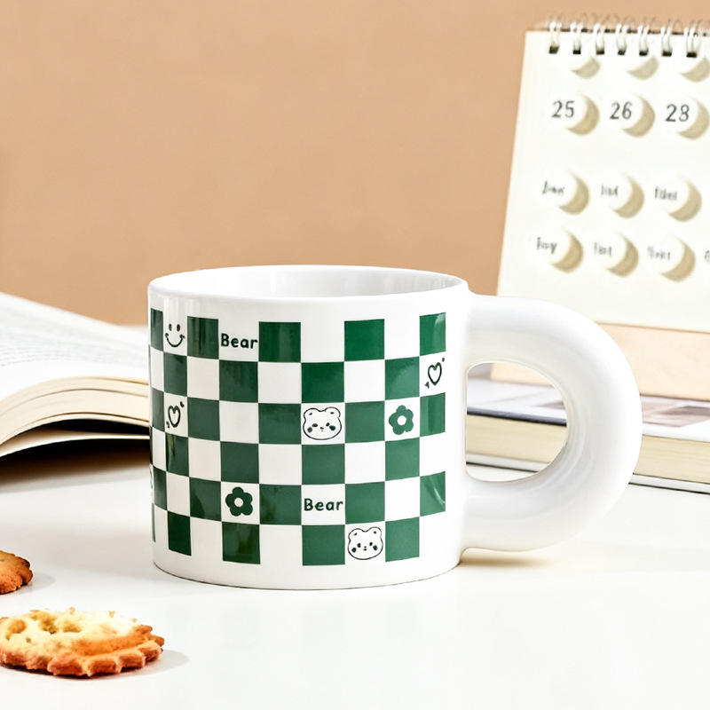 Green checkerboard pattern