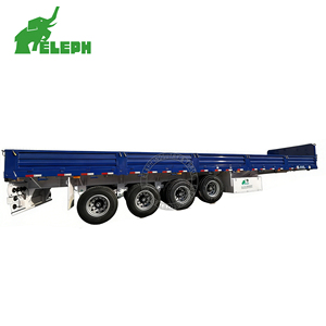 <span class=keywords><strong>Semi</strong></span>-remorque à ridelles de 60 tonnes, 40 pieds, 3 essieux, <span class=keywords><strong>semi</strong></span>-remorque à ridelles latérales, <span class=keywords><strong>semi</strong></span>-remorque de transport de 60 tonnes - Product Image 1