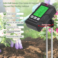 Testeur d'humidité du sol 6 en 1, mesure de la fertilité des plantes, du pH, de la température, de l'intensité lumineuse et de l'humidité, pour le jardin