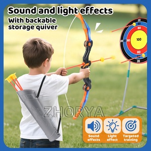 Zhorya cung và mũi tên thiết lập ánh sáng lên bắn cung Bộ cốc hút rung khung mục tiêu thiết lập trò chơi ngoài trời cho trẻ em - Product Image 2