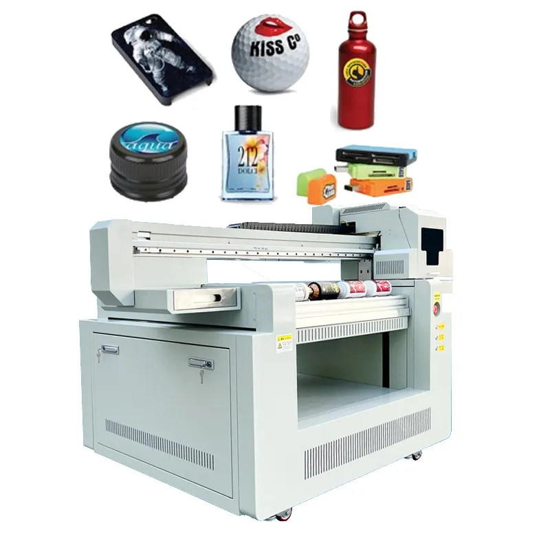 6090 Uv Printer Mobile Case Card Udisk Mobile Power Cd Dvd Pvc Jepit Rambut Mini Cetakan Pribadi Uv Led Flatbed Printer Inkjet