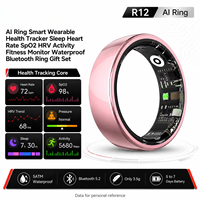 Bague connectée en céramique R12 Qring - Suivi de santé 24/7 (fréquence cardiaque, SpO2) - OEM/ODM Petites séries pour les marchés B2B aux États-Unis et en Europe - Bague IA cadeau
