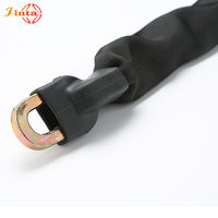 Cadenas à chaîne en acier portable, résistant à l'usure, avec manchon en nylon, à clé, anti-coupure, pour casque de moto et portail