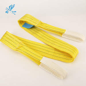 Tianma <span class=keywords><strong>3</strong></span> <span class=keywords><strong>Ton</strong></span> 3m sarı kaldırma kayışları yuvarlak sapanlar düz Sling - Product Image 3
