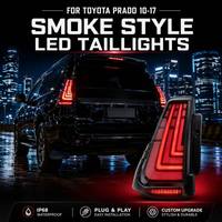 Feux arrière LED pour Toyota Land Cruiser Prado LC150 2010-2017, boîtier fumé transparent, clignotants séquentiels, accessoires automobiles