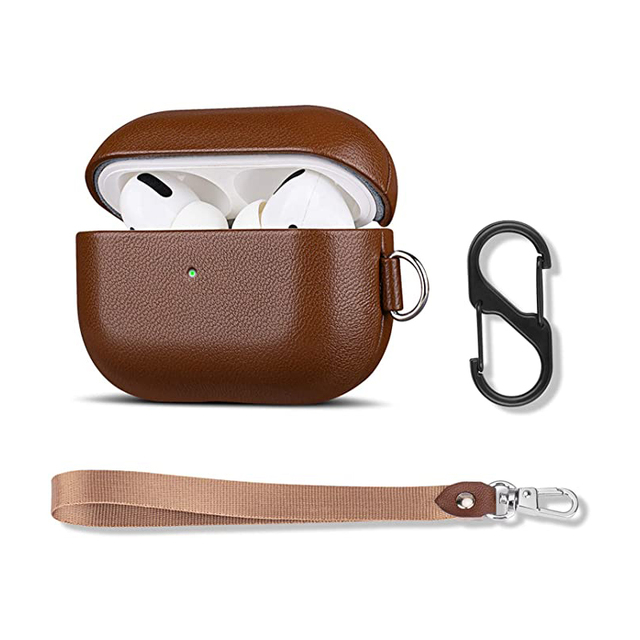 Oem Source Factory Custom Logo Genuine Leather Earphone Case for Airpods Pro 1 2 3 4
