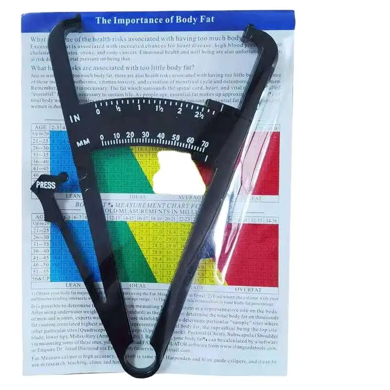 Fitness Clip Fat Measurement Tool Slim Chart Skin Fold Body Fat Monitors Personal Body Fat Loss Tester Calculator