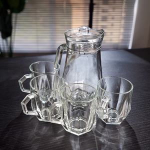 เหยือกแก้วโซดามะนาวใส5ชิ้นและชุดถ้วยสำหรับครัวเรือน - Product Image 1