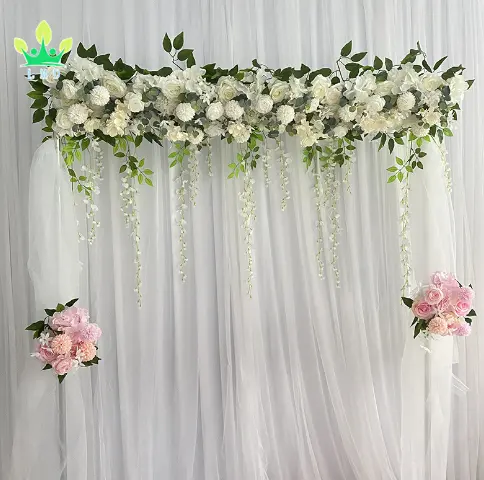 Simulation 3D flower wall wedding background activity decoration supplies photography props shopping mall window