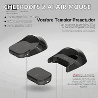 Cheerdots 2 Mouse Udara Lepas Pasang USB Mini Nirkabel Isi Ulang Touchpad All-in-one Saku Dilengkapi Perekam AI DPI Dapat Disesuaikan