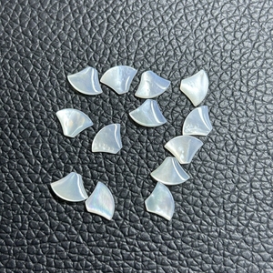 Materiali naturali a forma di ventaglio verde Malachite blu turchese agata <span class=keywords><strong>rossa</strong></span> onice nero grigio madreperla - Product Image 4