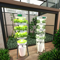 LED Verticale Tuin Zelfwatergevende Plantenbak Slimme Binnentuin Thuis Hydroponische Kit Automatische Druppelbevloeiing Kast