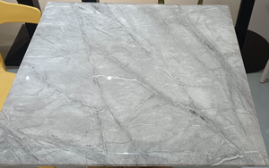 Luxury Engineered Stone <b>Table</b> Top Marble Pattern Surface Custom Size <b>Square</b> Durable Modern Restaurant Cafe Dining Furniture - Product Image 6