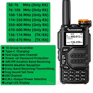 Quansheng UV K5 (8) talkie-walkie Portable Am Fm Station de commutateur Radio bidirectionnelle Amateur jambon ensemble sans fil récepteur longue portée