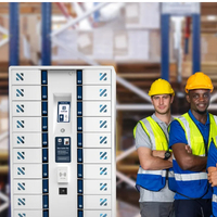 Loker Pintar Y2Power TEC 24 Bay IoT + Cloud Server HTML 5 untuk Perusahaan, Loker Peralatan Pintar, Kabinet Check-in RFID