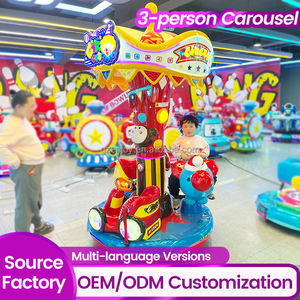 Manège miniature électrique à 3 places à pièces pour jeux d'attractions pour enfants, équipement de terrain de jeux à vendre - Product Image 2