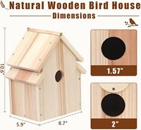 Grande maison à oiseaux en bois à faire soi-même pour enfants, kit de construction de maison à oiseaux en bois
