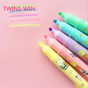 Factory Wholesale Kawaii Korean Cute Stationery Decorative <strong>Multi</strong> Scented Highlighter <strong>Colored</strong> Water <strong>Pen</strong> Plastic <strong>Pens</strong> 001 - Product Image 3
