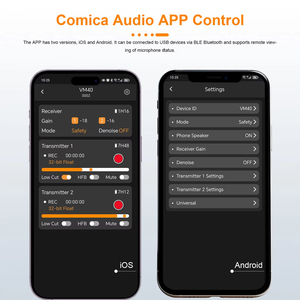 Microphone sans fil 2,4 GHz pour appareil photo/smartphone/PC, <span class=keywords><strong>COMICA</strong></span> VM40 avec enregistrement intégré 48 kHz/32 bits flottants et 32 Go - Product Image 5
