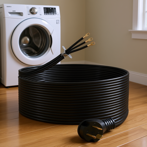 Cavo di alimentazione per asciugatrice da 3 metri NEMA 10-30P a 3 poli con connettori a occhiello per uso domestico - Product Image 2