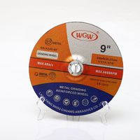Disque de meulage en métal WGW T27, longue durée, lisse, 230 x 6 x 22,23 mm, 9 pouces, 80 m/s, haute dureté, meuleuse d'angle portable