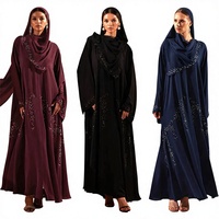 Vêtements Islamiques de Gros Aïd Ramadan Robe de Luxe Modeste avec Diamants Vêtements Musulmans pour Femmes Hijab Filles Robe Abaya de Dubaï