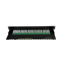 Panel Patch CAT6 Terlindung 1U 48 Port Densitas Tinggi FTP RJ45 Rakitan Rak dengan Kontak Berlapis Emas 48 Port CAT6 STP Patch Panel