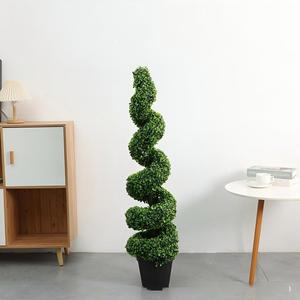 Árbol Artificial en Espiral de Boj de Seda para Decoración Interior, Arreglo Paisajístico para Escenarios Comerciales, Hojas Duraderas de Alta Simulación - Product Image 4