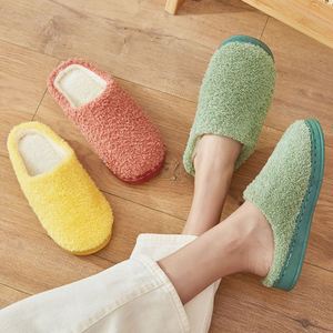 Pantuflas Cálidas Nuevas, Modernas y Concisas para Parejas, Pantuflas de Invierno con Punta Cubierta, Pantuflas Suaves Antideslizantes para Mujer y Hombre, Pantuflas Planas para Interiores - Product Image 2