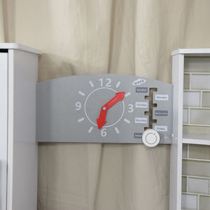 Juego de Cocina de Juguete de Madera Blanca para Niños con Refrigerador, Horno, Microondas, Fregadero y Lavadora, Juguete de Simulación - Product Image 5