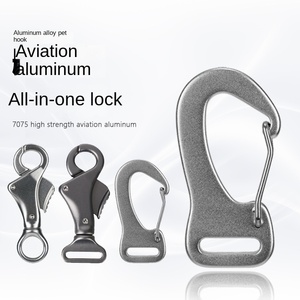 <span class=keywords><strong>Mousqueton</strong></span> de liaison en aluminium aéronautique de haute qualité pour l'industrie lourde, boucle à dégagement rapide 4kN, pivot métallique rotatif - Product Image 2