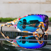 Lunettes de cyclisme polarisées unisexe anti-villain, coupe-vent, à monture intégrale, avec verres interchangeables, pour le VTT et les sports