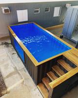 Piscine Spa Conteneurisée Moderne en Acier avec Escalier Intégré – Écologique, Durable, Hors Sol, Préfabriquée – Vente en Gros