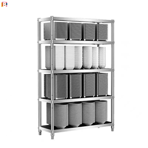 Estante de cocina comercial Estante de almacenamiento para hoteles y restaurantes Estante de supermercado de acero inoxidable - Product Image 3