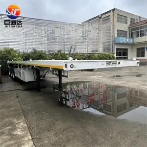 Envio 20ft 40 Feet 45ft Container Transporte Flat Bed Trailer 3 eixo Flatbed Semi Trailer Preço