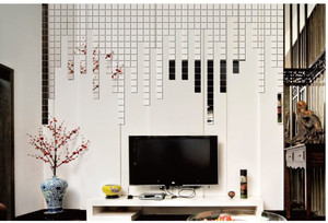 Hot Selling Home Decoration <b>Square</b> Acrylic <b>Mirror</b> Wall Stickers Bedroom Living Room Decoration 100 Pieces Per Set - Product Image 5