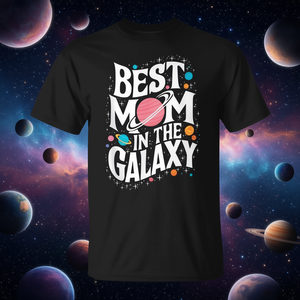 Camiseta Best Mom In The Galaxy de manga corta con cuello redondo, unisex, para adultos, con estampado digital, regalo para el día de la madre - Product Image 3