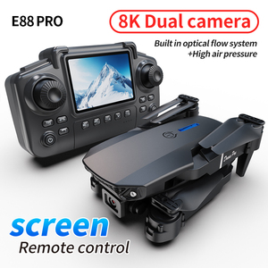 โดรน E88 <span class=keywords><strong>PRO</strong></span> ควบคุมผ่านหน้าจอ กล้องคู่ 4K พับเก็บได้ ควอดคอปเตอร์ RC ระบบ Optical Flow รักษาระดับความสูง WiFi FPV พลิก 3 มิติ สำหรับผู้เริ่มต้น - Product Image 3