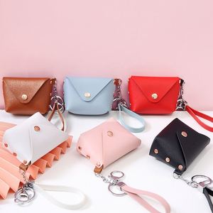 Wholesale Korean-style Creative Trendy Personalized Keychain Bag PU Leather Open Closure Wrist Strap Coin Purse Storage <b>Pouch</b> - Product Image 4